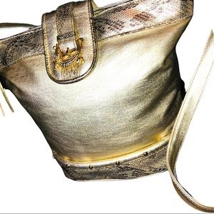 Vintage gold crock Faux Leather Purse